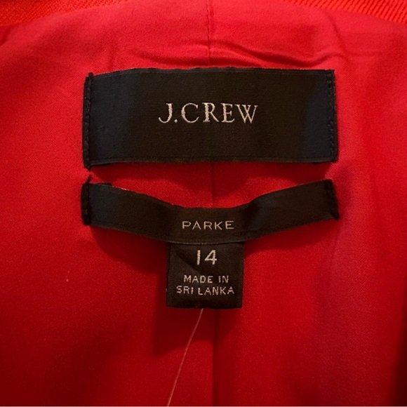 J.CREW Parke Blazer in Linen Brilliant Sunset H9710 Size 14 NWT Retails: $178 - Picture 9 of 16